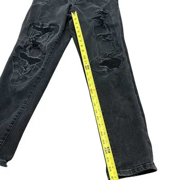 AEROPOSTALE Men’s Athletic Skinny Black Distressed Jeans Size 31/32 - Picture 7 of 9